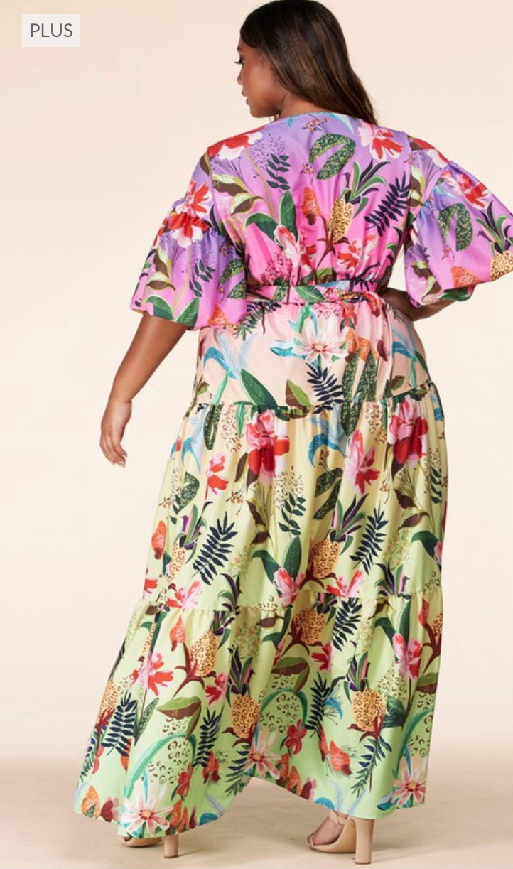 Floral Infusion Maxi Dress