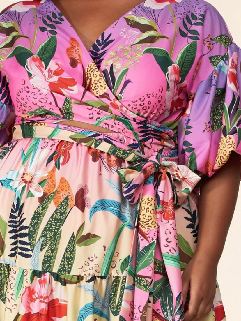 Floral Infusion Maxi Dress